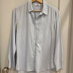 Uniqlo rayon blouse shirt blue S